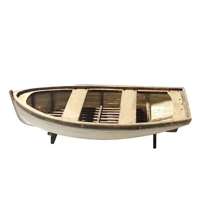 1/24 Wooden Boat Model Kit 138mm 208mm Canoe Life Raft DIY Handmade Wooden Ship • $16.59