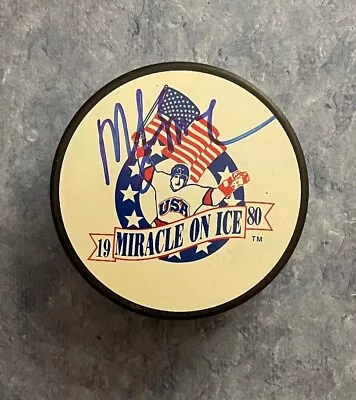 Mike Eruzione Autographed Miracle On Ice Puck 1980 Team USA Signed • $45