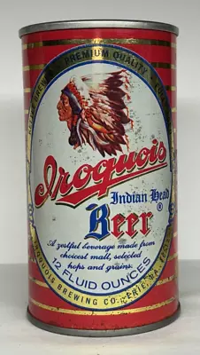 Iroquois Indian Head 12 Oz. Straight Steel Beer Can • $6