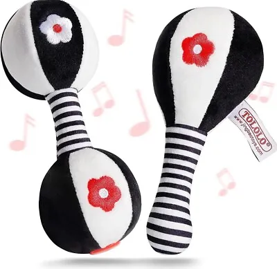 2 Pcs Baby Rattle Set Sensory Toy Maracas Hand Bell For Baby Infant Boys Girls • £9.99