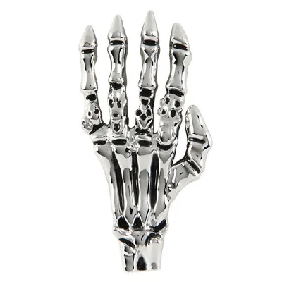 Skeleton Hand Emblem Badge Decal Sticker 3D Chrome ABS Plastic 4.75  X 2.5  • $9.40