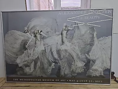 RARE Alexander McQueen Metropolitan Museum Of Art Poster SAVAGE BEAUTY FRAMED  • $211
