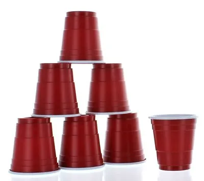  Red Mini Party Cup Shot Glasses Pack Of 100  • $10.99