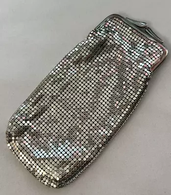 Vintage Whiting & Davis Silver Metal Mesh Eyeglasses Sunglasses Cigarette Case • $26