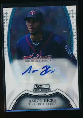 AARON HICKS AUTO 2011 Bowman Sterling Autograph NY Yankees Rookie Card RC • $17.49