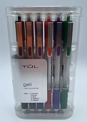 $18.99 • Buy TUL Retractable Gel Pen, 0.5 Mm, Multicolored Ink, Gray Barrel 12 Pack