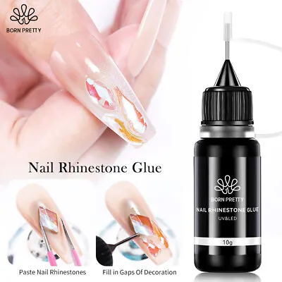 BORN PRETTY 10g Nail Rhinestones Adhesive Glue Gel UV LED Paste Crystal Gem Tool • $2.89