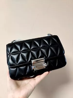 Nwt Michael Kors Sloan Small Quilted Leather Bag Black • $179