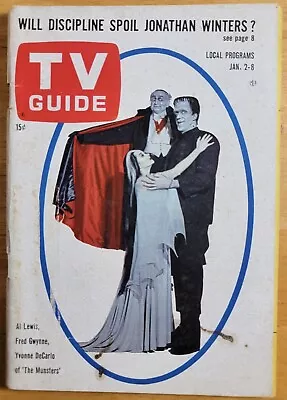 TV Guide The Munsters Original January 2 1965 No. Alabama Edition • $25