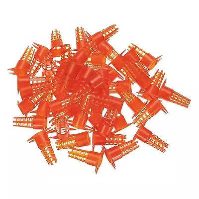 50Pcs Queen Bee Cage Plastic Push-in Opening Queen Bee Cell Protector Tool Red • $14.09