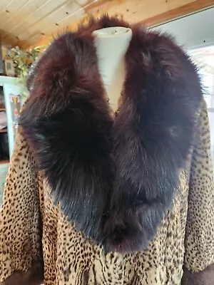 Vintage Fur Collar  Black Fox Lined • $45