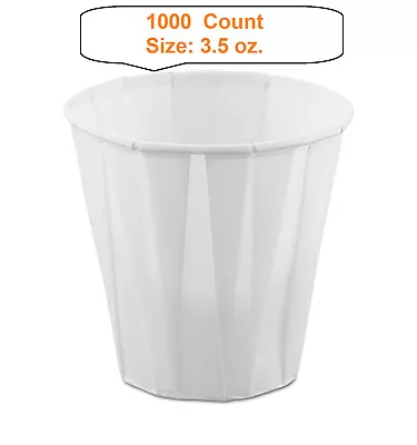 1000 Cups Solo Souffle Cup Disposable White Paper Cups 3.5 Oz. 450-2050 • $77.99