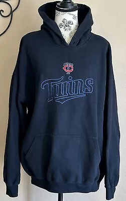 Minnesota Twins Sweatshirt Mens XXL Black Hoodie Pullover MLB Baseball TC MN • $27.99