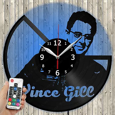 LED Vinyl Clock Vince Gill LED Light Vinyl Record Wall Clock LED Wall Clock 5028 • $48.32