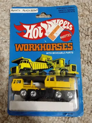 Vintage 1981 Hot Wheels Workhorses CONSTRUCTION CRANE #3254 1:64 Diecast Toy NEW • $99