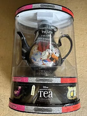 Disney Parks Alice In Wonderland Retired Teapot Mad Hatter White Rabbit I'm Late • $110.99