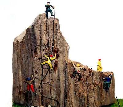 6 Rock Climbers People A104 UNPAINTED N Gauge Scale Langley Models Kit Figures • £8.54