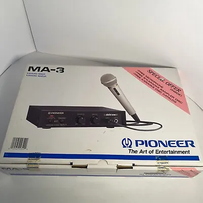 $144 • Buy NEW Vintage PIONEER MA-3 Karaoke Mixer Digital Echo Microphone 1994 NIB NOS Rare