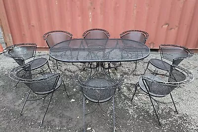 Vintage Wrought Iron Patio Furniture Seating For 8 • $5995