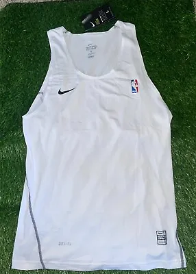 NIKE PRO NBA Compression Tank Top White Large Rare Best Offer Rare • $54.99