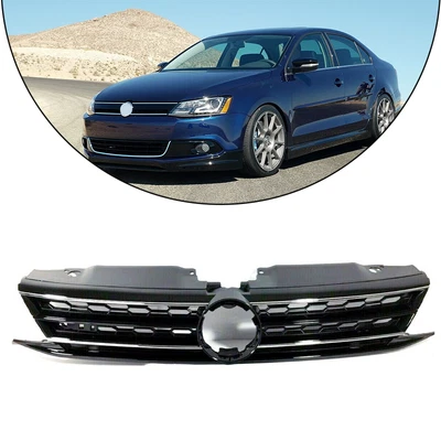 $55 • Buy Front Bumper Grille W/Chrome Trim Fits 2015 2016 2017 2018 Volkswagen VW Jetta
