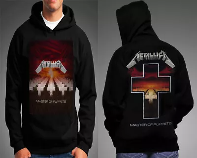 Metallica Master Of Puppets  Black Hoodie Front & Back Print Men's Thrash Meta • $26.09