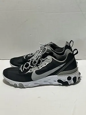 Nike React Element 55 Las Vegas Raiders Black Shoes Mens 12.5 Ck4803-001 READ • $63.99