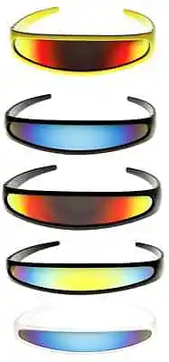 $10.99 • Buy Futuristic Narrow X-men Cyclops Color Mirrored Lens Visor Sunglasses