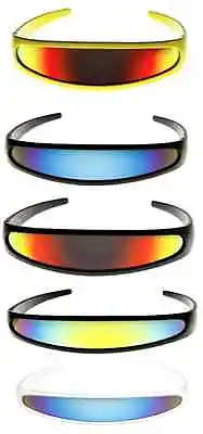 Futuristic Narrow X-men Cyclops Color Mirrored Lens Visor Sunglasses • $10.99