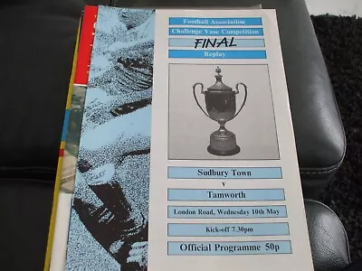 Sudbury Town V Tamworth FA Vase Final Replay 10 May 1989 • £1.75