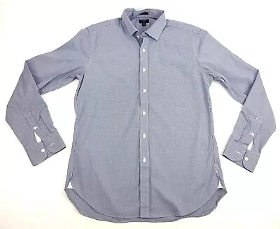 J Crew Slim Ludlow 16.5 36 Blue White Checkered Button Up Shirt • $16.06