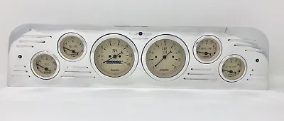 1966 GMC Truck 6 Gauge Dash Panel Insert Set Billet Aluminum Tan • $330