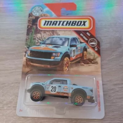 Matchbox 1/64 Diecast MBX Off Road #96/125 Blue 2010 Ford F150 SVT Raptor • $8