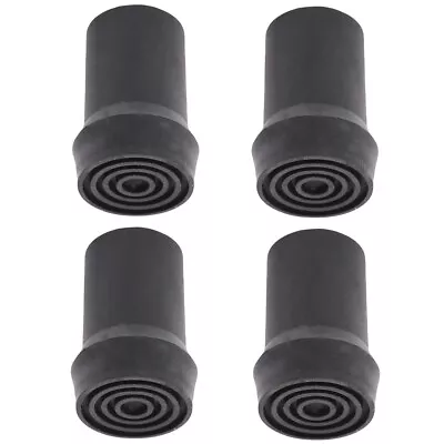 £7.22 • Buy 4x HEAVY DUTY Walking Stick Cane Crutch Pad Rubber Ferrule Metal End Bottom 19mm