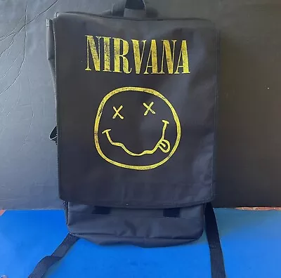 Nirvana Bold Face Backpack W/90s Smiley Face Rare Used Very Good Condition • $65