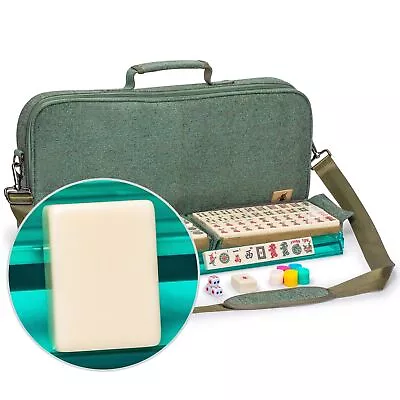 American Mahjong  Grey Heather  166-Tile Acrylic Rack Soft Case US-AM011-A New • $49.95