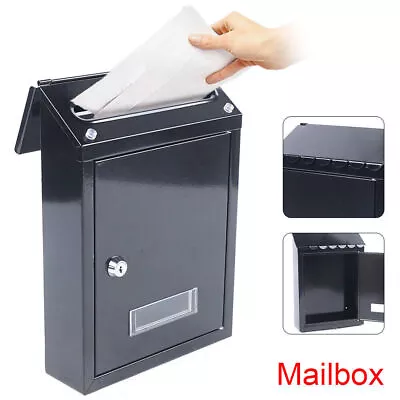 Modern Outdoor Waterproof Extra Large Drop Box Wall Mounted Mailbox With 2 Keys • $37