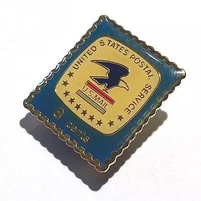 USPS Vintage 70s 80s Postal Service Emblem 8c Stamp Collectible Enamel Pin • $27.99