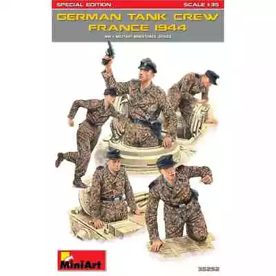 MiniArt 1/35th Scale German Tank Crew France 1944  Plastic Model Kit • £14.50