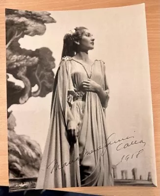 Maria Callas Greek-American Operatic Soprano Signed Bellini's Norma Photo 1958 • $1866.83