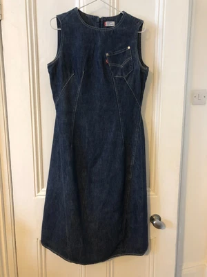 £40 • Buy Vintage Levi’s 90’s Engineered Denim Dress Size 10/12