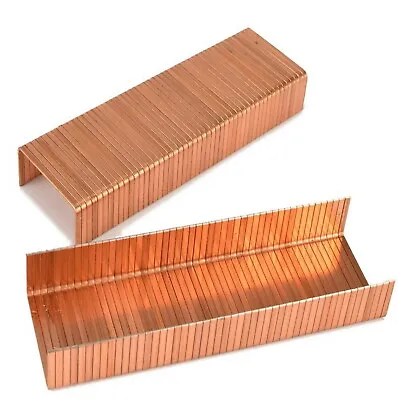 Staples Copper Rose Gold Coloured For 24/6 And 26/6 Staplers Box Of 1000 • £2.49