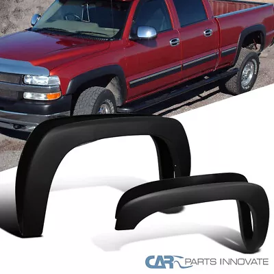 Fit 99-07 Chevy Silverado 99-06 GMC Sierra Matte Black Fender Flares Wheel Cover • $58.95