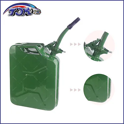 5 Gallons Green Practical Can Gasoline Jerry Can Metal Steel Tank Emergency • $39.69