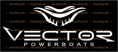 VECTOR Powerboats - Sports - Car/SUV/Truck Vinyl Die-Cut Peel N' Stick Decals • $7.95