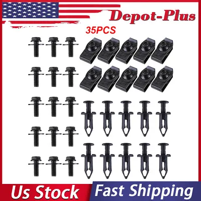 35PCS New Engine Under Cover Splash Shield Guard Body Bolt U-nut Clips Fastener • $5.22