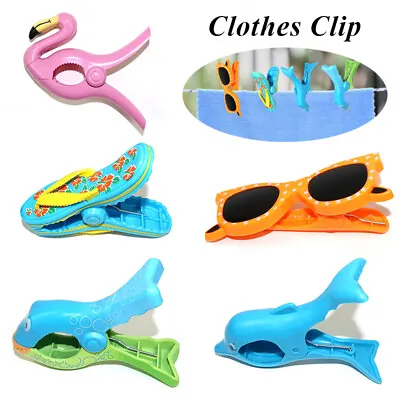 £3.83 • Buy 1/2X Beach Towel Clips Plastic Quilt Pegs For Laundry Sunbed Lounger Clothes Peg