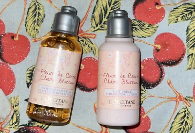 L'Occitane Set Of Travel Size Cherry Blossom Shimmer Body Lotion & Shower Gel • $14.95