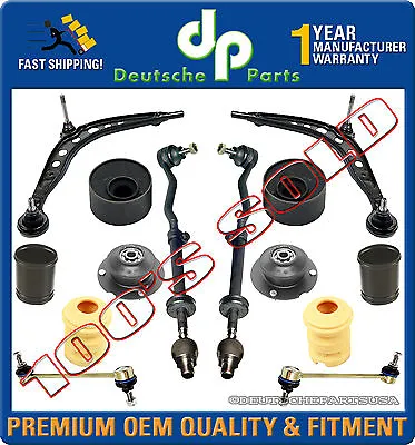 CONTROL ARM BALL JOINT TIE ROD SWAY BAR STRUT BUMP MOUNT KIT 14 For BMW E30 M3 • $277.20