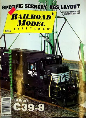 Railroad Model Craftsman Magazine September 1993 Vol 63 No 4 Ed Ryan's C39-8 Y • $7.69